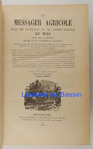 Imagen del vendedor de Le Messager Agricole Volume n28 Anne 1887 et Volume n29 1888 a la venta por Librairie du Bassin