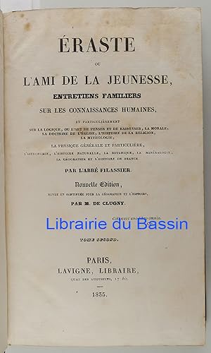 Imagen del vendedor de Eraste ou l'ami de la jeunesse Entretiens familiers sur les connaissances humaines Tome second a la venta por Librairie du Bassin