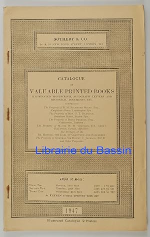 Catalogue of valuable printed books Illuminated manuscripts, autograph letters and historical doc...