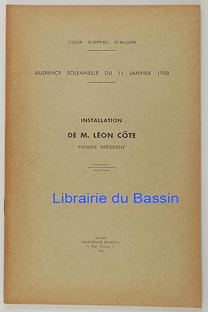 Imagen del vendedor de Installation de M. Lon Cte Premier prsident a la venta por Librairie du Bassin