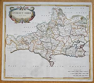 Antique Map DORSET, Robert Morden, original hand coloured 1695