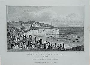 PEGWELL BAY REGATTA 1828 Margate Original Steel Engraved Antique Print 1829