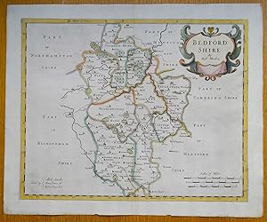 Antique Map BEDFORDSHIRE, Robert Morden, original hand coloured 1695