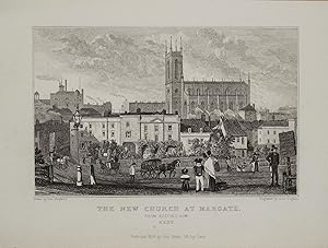 HOLY TRINITY CHURCH, Austins Row Margate Steel Engraved Antique Print 1829