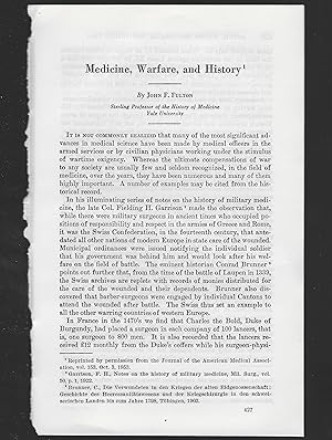 Seller image for Medicine, Warfare, And History for sale by Legacy Books II