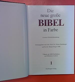 Seller image for Die neue groe Bibel in Farbe in neuer Einheitsbersetzung. Band 1 for sale by biblion2