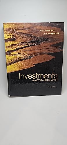 Seller image for Investments with SP bind-in card: Analysis and Behavior (Mcgraw-hill/Irwin Series in Finance, Insurance, and Real Estate) for sale by thebookforest.com