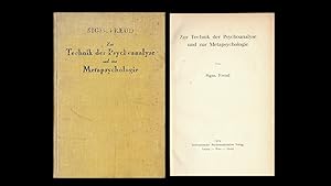 Zur Technik der Psychoanalyse und zur Metapsychologie (erste Buchausgabe 1924)