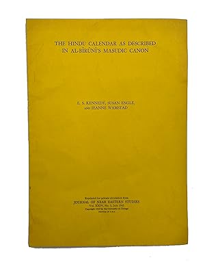 Immagine del venditore per [INDIA / ISLAM] The Hindu calendar as described in Al-Brn's Masudic Canon. (Reprinted -offprint- from private circulation from Journal of Near Eastern Studies, Vol. XXIV, No. 3, July 1965. venduto da Khalkedon Rare Books, IOBA