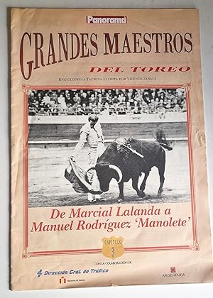 Immagine del venditore per GRANDES MAESTROS DEL TOREO. N 3 DE MARCIAL LALANDA A MANUEL RODRGUEZ "MANOLETE" venduto da Libros con Vidas