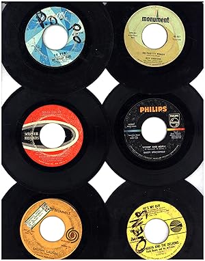 The Moody Blues' "Go Now!," Roy Orbison's "Oh Pretty Woman," and FOUR MORE 45 RPM "SINGLE" RECORD...