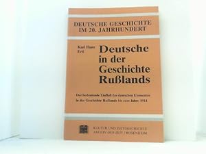 Bild des Verkufers fr Deutsche in der Geschichte Rulands. Der bedeutende Einflu des deutschen Elementes in der Geschichte Rulands bis zum Jahre 1914. zum Verkauf von Antiquariat Uwe Berg