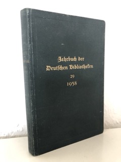 Bild des Verkufers fr Jahrbuch der deutschen Bibliotheken, Jahrgang 29. zum Verkauf von Antiquariat an der Linie 3