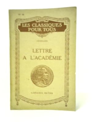 Seller image for Lettre a L'academie for sale by World of Rare Books