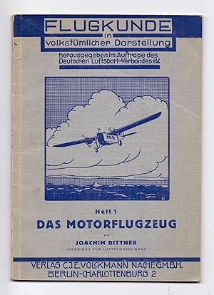 Bild des Verkufers fr Das Motorflugzeug. Mit 55 Abbildungen. zum Verkauf von Kunze, Gernot, Versandantiquariat