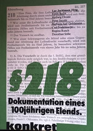 Bild des Verkufers fr 218 ; Dokumentation eines 100jhrigen Elends. konkret extra Band 20 zum Verkauf von books4less (Versandantiquariat Petra Gros GmbH & Co. KG)