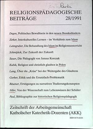 Bild des Verkufers fr Politisches Bewutsein in den neuen Bundeslndern - in: Religionspdagogische Beitrge 28/1991 zum Verkauf von books4less (Versandantiquariat Petra Gros GmbH & Co. KG)