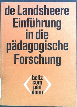 Imagen del vendedor de Einfhrung in die pdagogische Forschung. a la venta por books4less (Versandantiquariat Petra Gros GmbH & Co. KG)