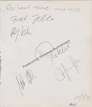 Bild des Verkufers fr Original Autogramme Hiss /// Autogramm Autograph signiert signed signee zum Verkauf von Antiquariat im Kaiserviertel | Wimbauer Buchversand