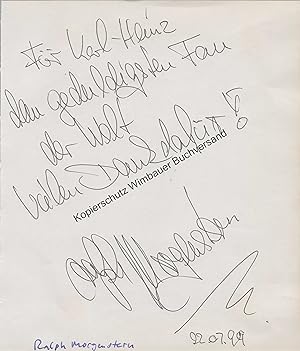 Bild des Verkufers fr Original Autogramm Ralph Morgenstern /// Autogramm Autograph signiert signed signee zum Verkauf von Antiquariat im Kaiserviertel | Wimbauer Buchversand