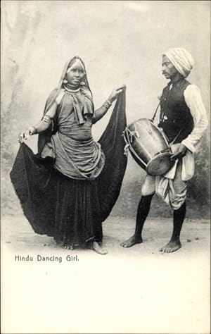 Ansichtskarte / Postkarte Hindu Dancing Girl, Indische Tracht, Indische Tänzerin