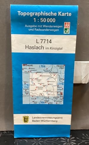 Topographische Karte; Teil: L 7714., Haslach im Kinzigtal. 1 : 50 000 Ausgabe mit Wanderwegen und...