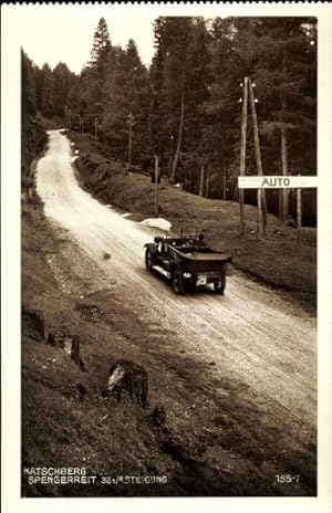 Ansichtskarte / Postkarte Rennweg am Katschberg in Kärnten, Spengerreit, Auto, Steilste Autostraß...