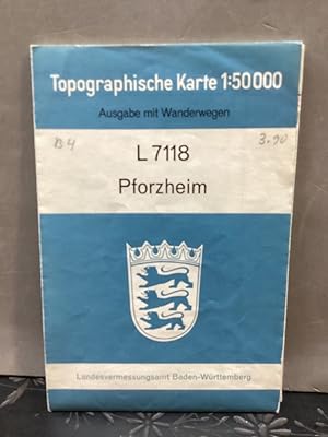 Pforzheim L 7118 - Topographische Karte 1:50 000 Ausgabe mit Wanderwegen