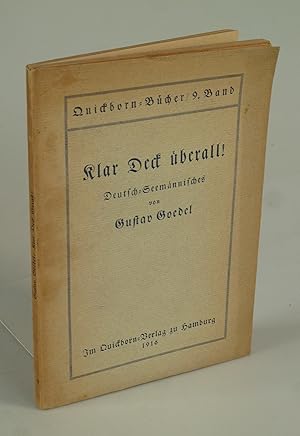 Bild des Verkufers fr KLar Deck berall!. zum Verkauf von Antiquariat Dorner