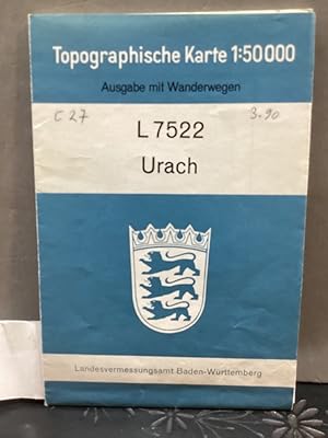 Bild des Verkufers fr Bad Urach L 7522 - Topographische Karte 1:50 000 Ausgabe mit Wanderwegen zum Verkauf von Kepler-Buchversand Huong Bach