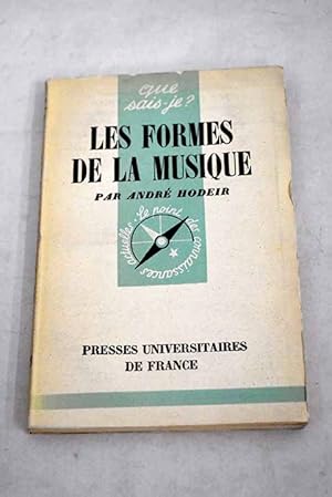 Seller image for Les formes de la musique for sale by Alcan Libros