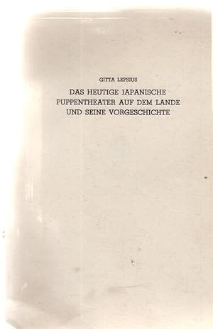 Das heutige japanische Puppentheater auf dem Lande und seine Vorgeschichte.