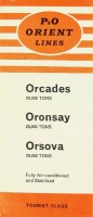 Image du vendeur pour Brochure P&O Orient Lines, Orcades, Oronsay, Orsova Tourist Class mis en vente par nautiek