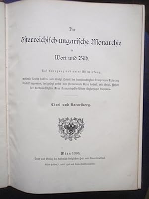 Seller image for Die sterreichisch-ungarische Monarchie in Wort und Bild. Tirol und Vorarlberg. for sale by Antiquariat Klabund Wien