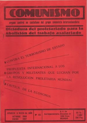 Comunismo - organo central en castellano del grupo comunista internacionalista. N° 23 - Octubre 1...