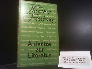 Bild des Verkufers fr Aufstze zur Literatur. Theodor Fontane. Hrsg. u. mit e. Nachw. von Kurt Schreinert zum Verkauf von Der Buchecker