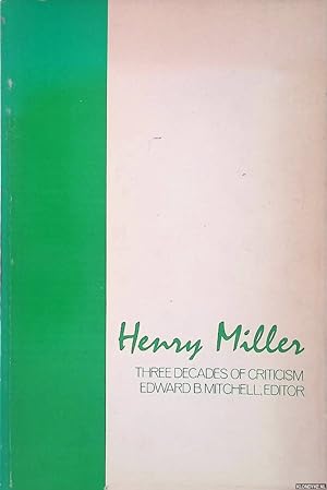 Bild des Verkufers fr Henry Miller: Three Decades of Criticism zum Verkauf von Klondyke
