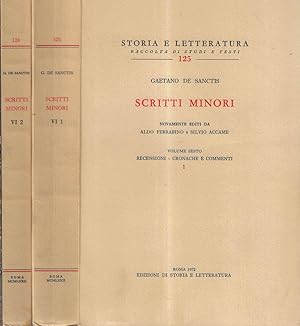 Bild des Verkufers fr Scritti minori Vol. VI parte I, II Recensioni, cronache e commenti zum Verkauf von Biblioteca di Babele