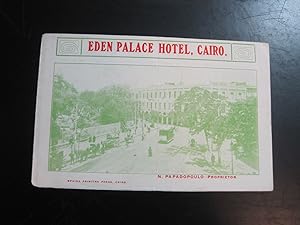 Imagen del vendedor de Eden Palace Hotel, Cairo. 2 x gefaltetes Hotelprospekt. Text dreisprachig - deutsch - english - franzsisch. a la venta por Antiquariat Schleifer