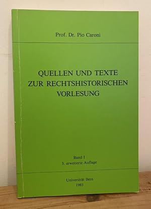 Bild des Verkufers fr Quellen und Texte zur Rechtshistorischen Vorlesung. 2 Bande. zum Verkauf von Treptower Buecherkabinett Inh. Schultz Volha