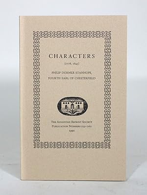 Imagen del vendedor de Characters (1778, 1845) a la venta por Minotavros Books,    ABAC    ILAB