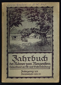 Bild des Verkufers fr Jahrbuch: Jahrgang XIX, Vereinsjahr 1921/22. - zum Verkauf von Libresso Antiquariat, Jens Hagedorn