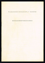 Bild des Verkufers fr Mitgliederverzeichnis: nach dem Stand vom 1. Januar 1962. - zum Verkauf von Libresso Antiquariat, Jens Hagedorn