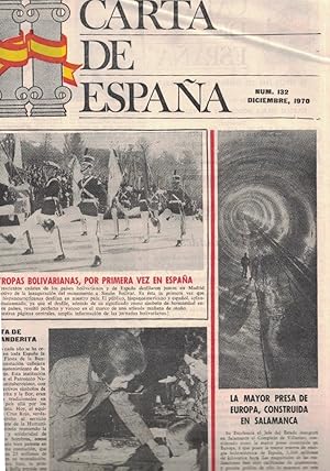 Image du vendeur pour CARTA DE ESPAA. La Revista de los Espaoles en el Extranjero. Ao VIII. N 88. Abril, 1967 al Ao X. N 132, diciembre 1970. mis en vente par Librera Torren de Rueda