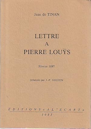 Seller image for Lettre  Pierre Lous, Fvrier 1897, for sale by L'Odeur du Book