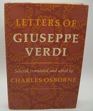 Bild des Verkufers fr Letters of Giuseppe Verdi zum Verkauf von Easy Chair Books