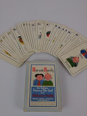 Image du vendeur pour Max und Moritz: Ein lustiges Schwarzer-Peter-Spiel nach Wilhelm Busch. - [Komplettes Spiel]. mis en vente par ANTIQUARIAT Franke BRUDDENBOOKS