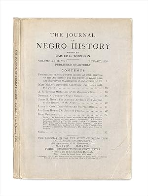 The Journal of Negro History, Vol. XXIII, No. 1, January 1938
