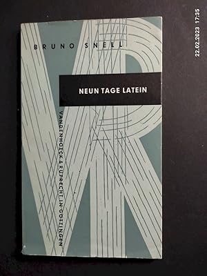 Seller image for Neun Tage Latein : Plaudereien. Kleine Vandenhoeck-Reihe ; 10 for sale by Antiquariat-Fischer - Preise inkl. MWST