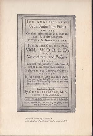 Seller image for Paper in Printing History X: Johann Amos Comenius folder 1981 Bradbury Thompson for sale by The Jumping Frog